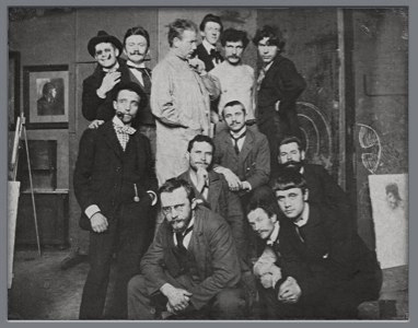 Rudolf Hesse in seiner Malklasse von Prof. Nikolaus Gysis, 1898