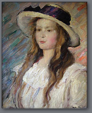Rudolf Hesse (1871-1944): Tochter Lilly Hesse, 1923, Öl auf Leinwand, 92 x 72 cm