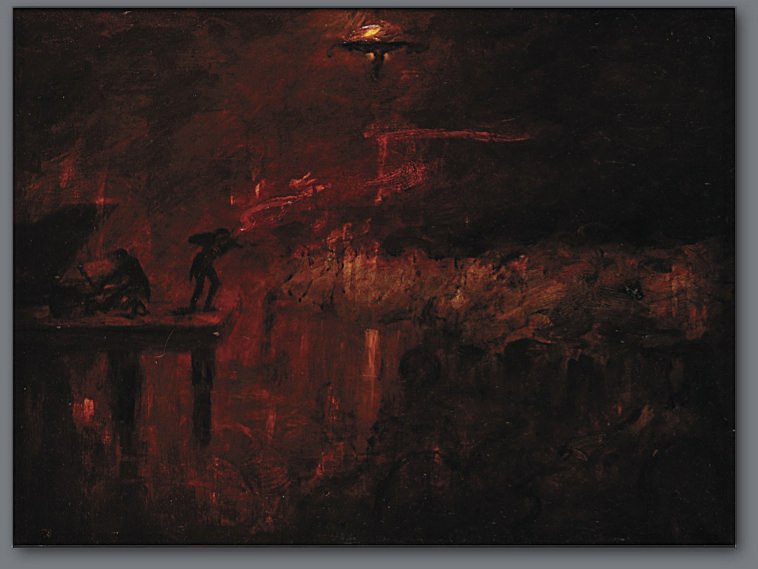 Rudolf Hesse (1871-1944): Nächtliches Konzert, 1923 Öl auf Holz, 36,5 x 49 cm