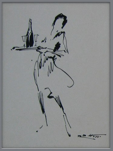 Rudolf Hesse (1871-1944): Tuschezeichnung, ca. 1921, 11 x 14 cm