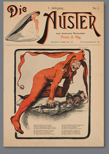 Die Auster, 1. Jg., Nr. 1, 1903, Titelblatt-Illustration von Rudolf Hesse